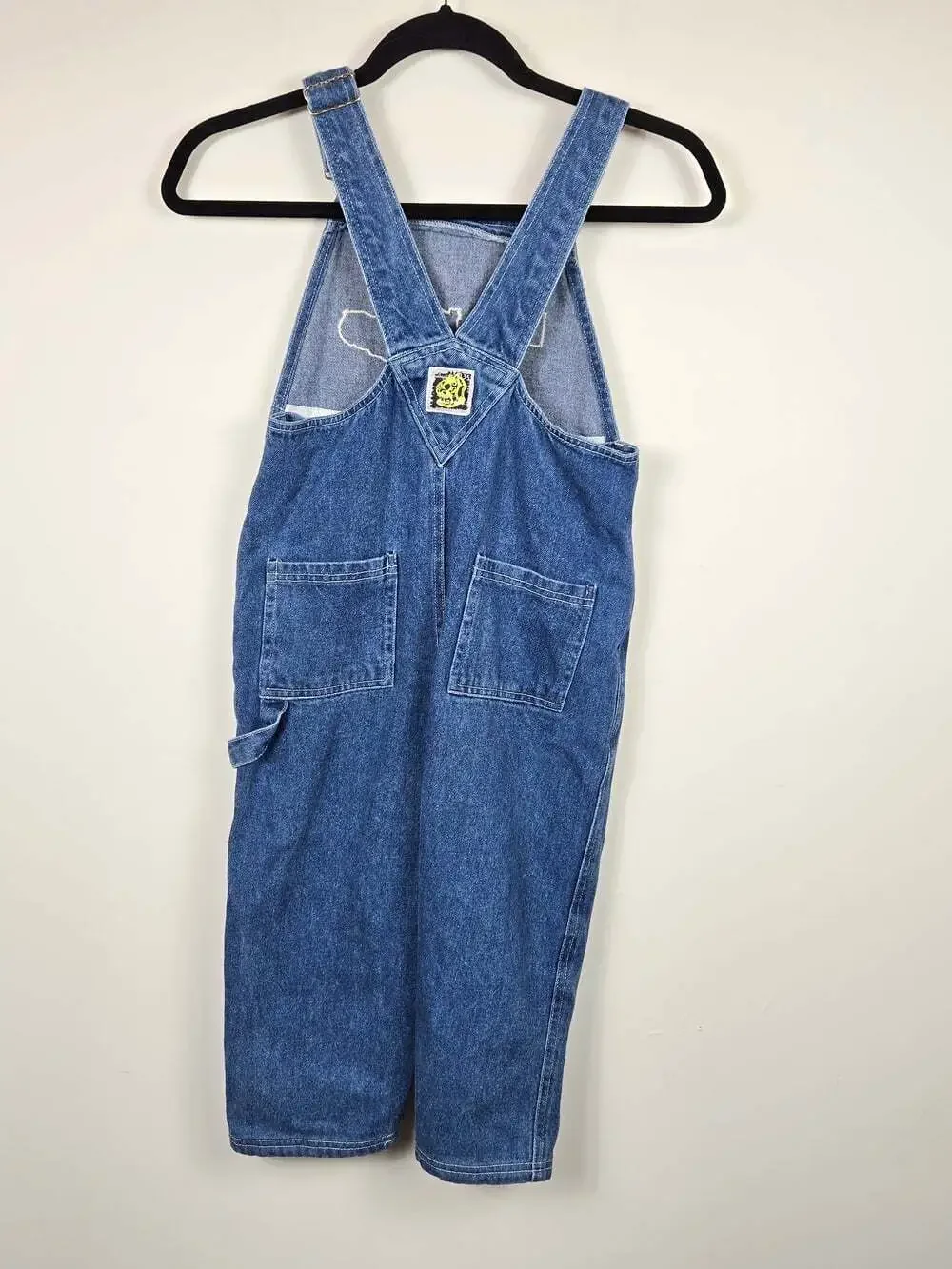 Vintage Disney Dinosaur Denim Overalls Kids Size 7 Born to Be Bad Y2K 90s